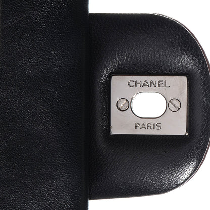 Chanel Lambskin Quilted Classic Twist Flap Bag Black Bordeaux 6 of 8