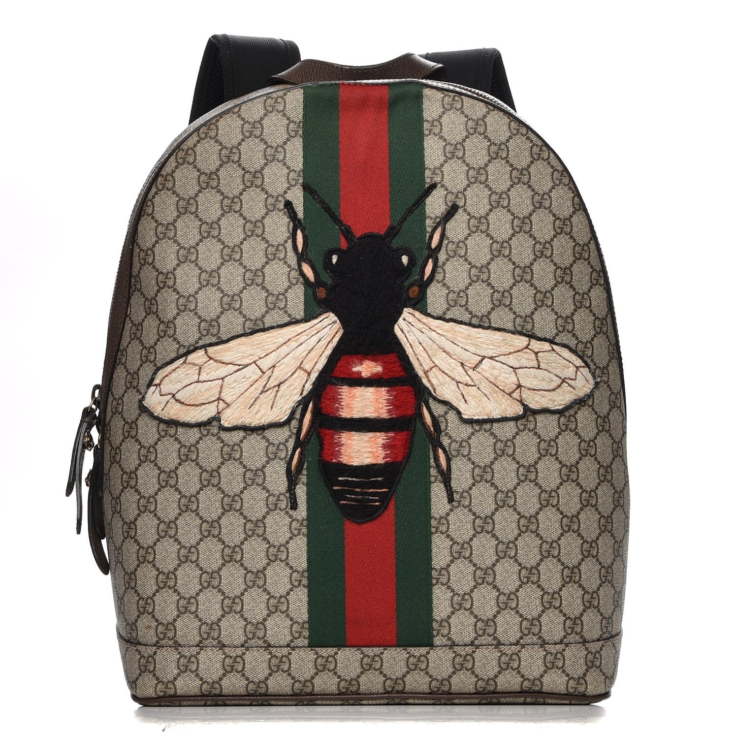GG Supreme Monogram Web Animalier Bee Dome Backpack