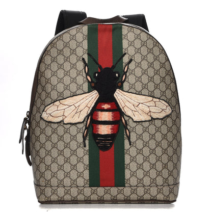 Gucci GG Supreme Monogram Web Animalier Bee Dome Backpack 1 of 10