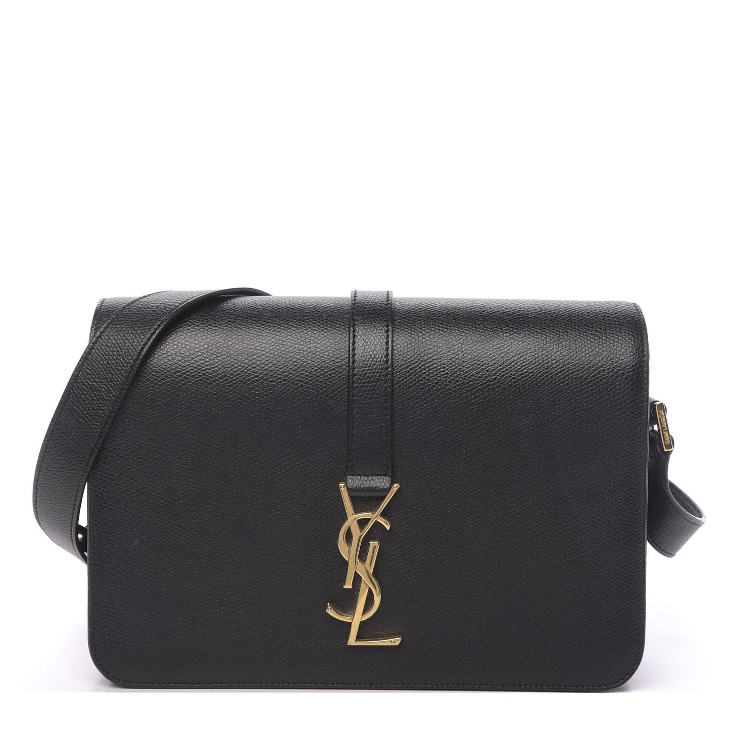 Textured Calfskin Medium Classic Monogram Universite Bag Black