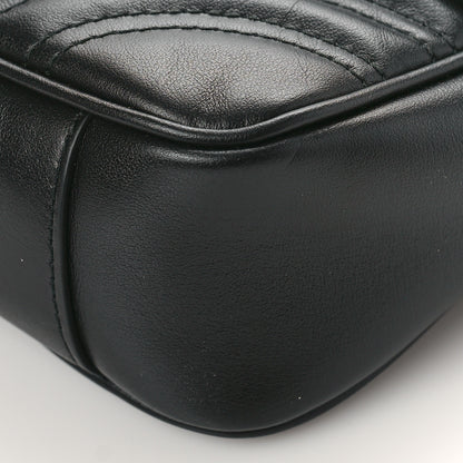 Gucci Calfskin Matelasse Mini GG Marmont Shoulder Bag Black 9 of 9