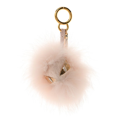 Fendi Fox Rabbit Fur Nappa Metal Small Monster Bag Bug Cube Charm Cheesecake 1 of 5