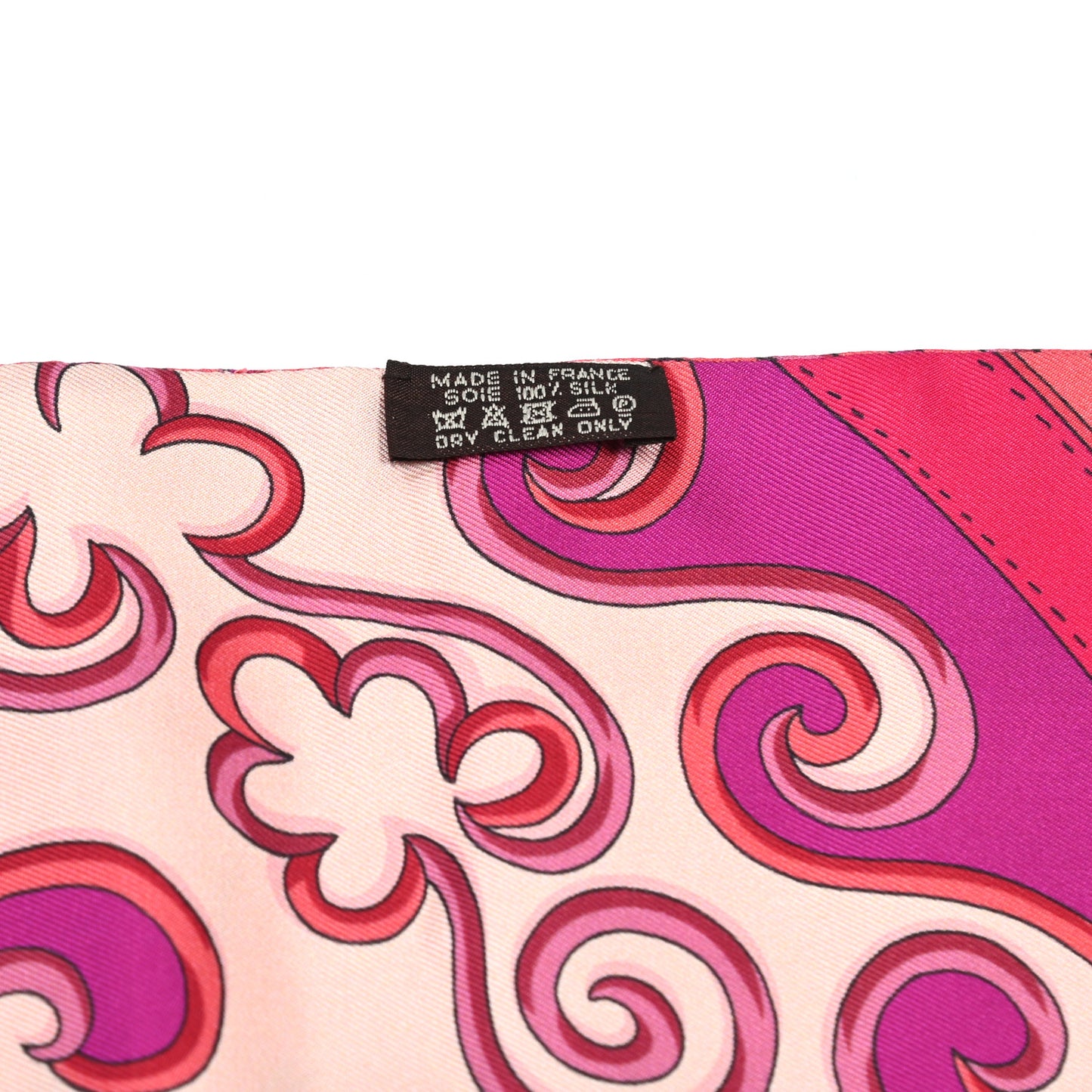 Silk Festival des Amazones Maxi Twilly Fuchsia Rose Indien Corail