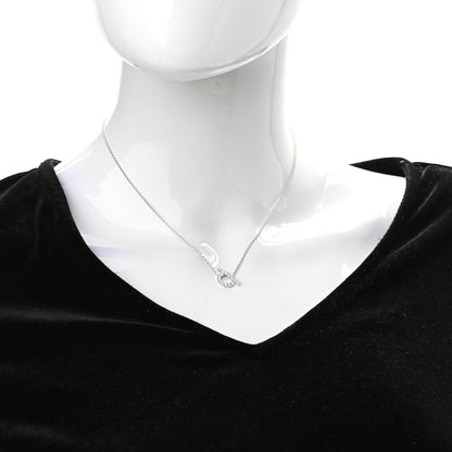 Hermes 18K White Gold Diamond Finesse Pendant Necklace 2 of 5