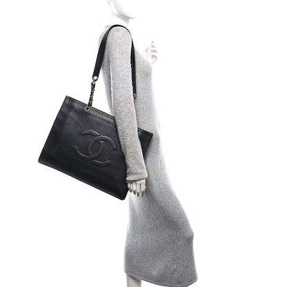 Chanel Caviar CC Shopper Tote Black 2 of 11