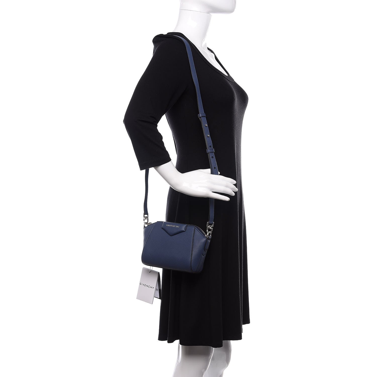 Givenchy Sugar Goatskin Nano Antigona Midnight Blue 2 of 9