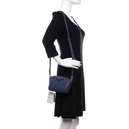 Givenchy Sugar Goatskin Nano Antigona Midnight Blue 2 of 9