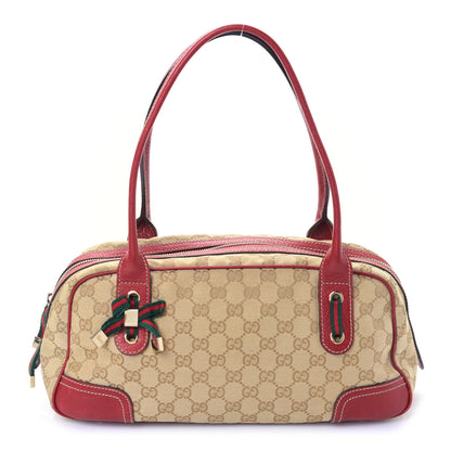 Gucci Monogram Small Princy Satchel Red 1 of 9