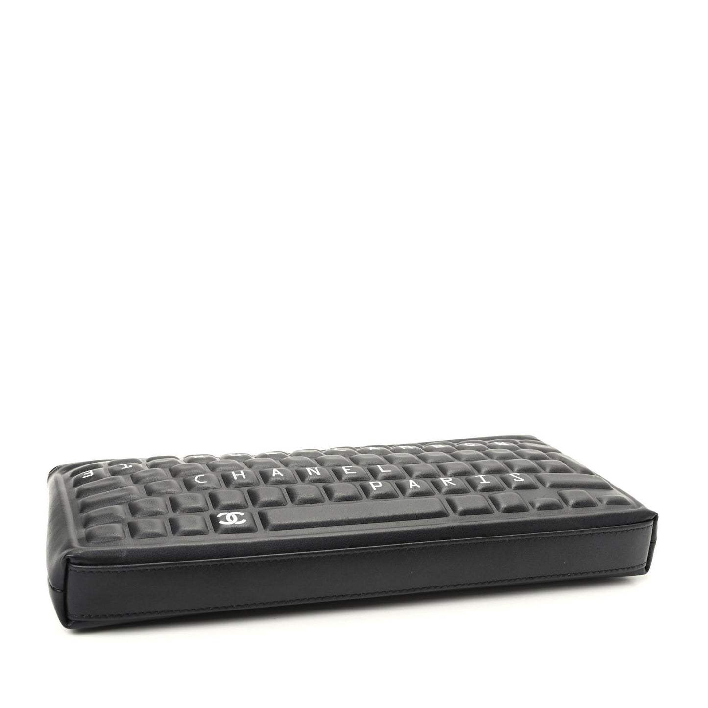 Metallic Calfskin Keyboard Pouch Black