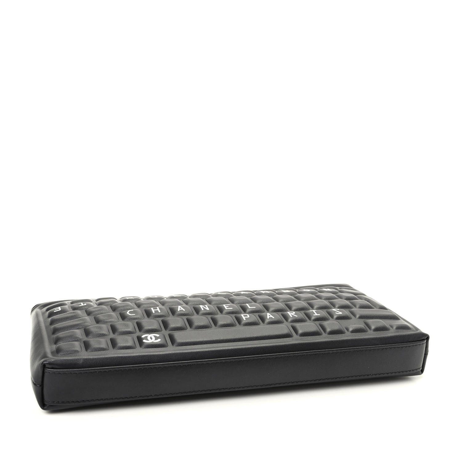 Chanel Metallic Calfskin Keyboard Pouch Black 4 of 10