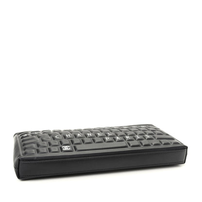 Chanel Metallic Calfskin Keyboard Pouch Black 4 of 10