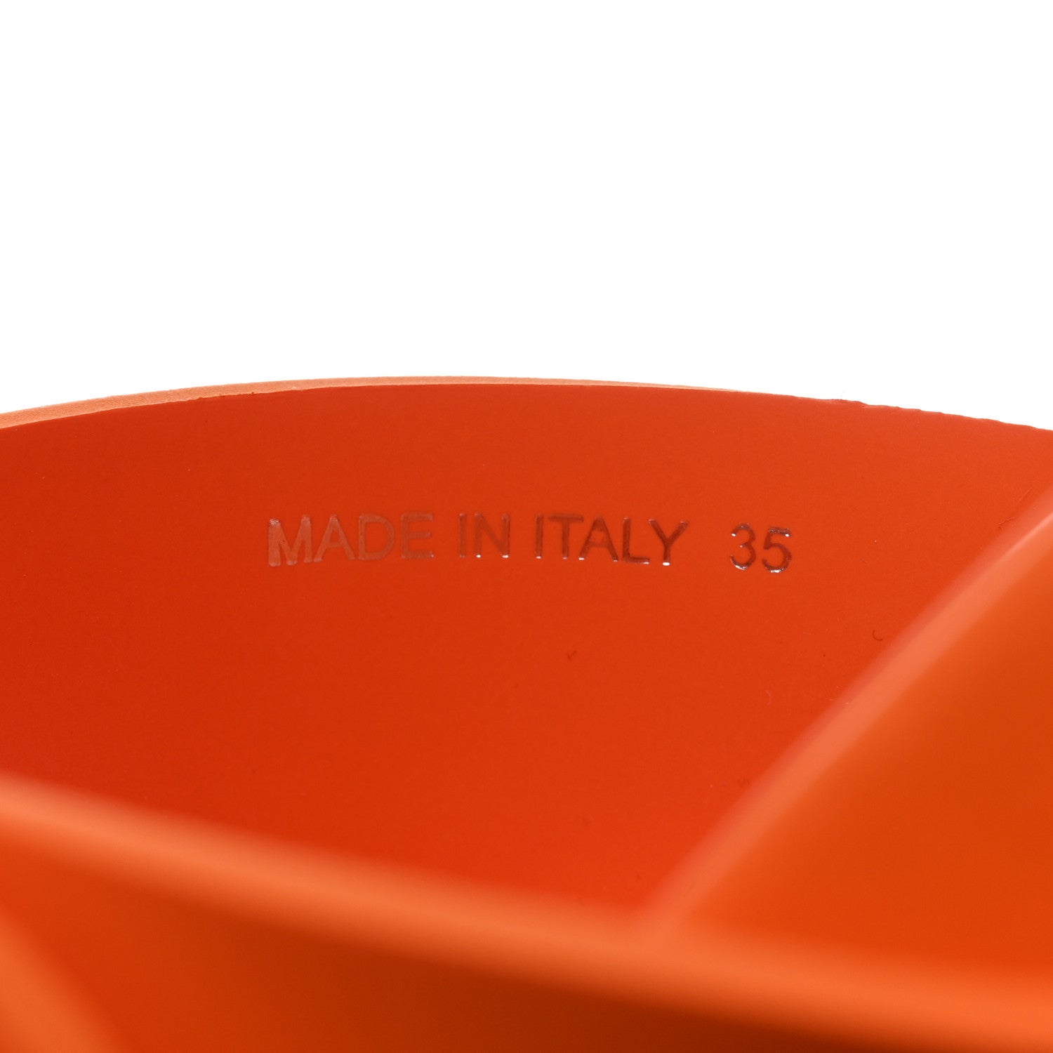 Prada EVA Rubber Buckled Lug Sole 20mm Thong Sandals 35 Papaya 6 of 9