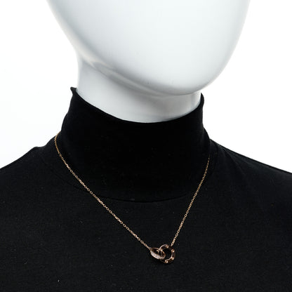 Cartier 18K Pink Gold Diamond Interlocking LOVE Paved Necklace 2 of 7