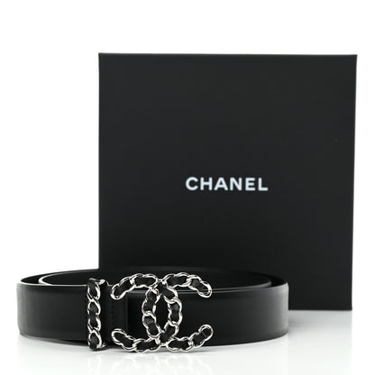 Chanel Calfskin CC Chain Belt 85 34 Black 4 of 4