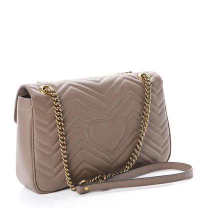 Gucci Calfskin Matelasse Medium GG Marmont Shoulder Bag Porcelain Rose 3 of 10