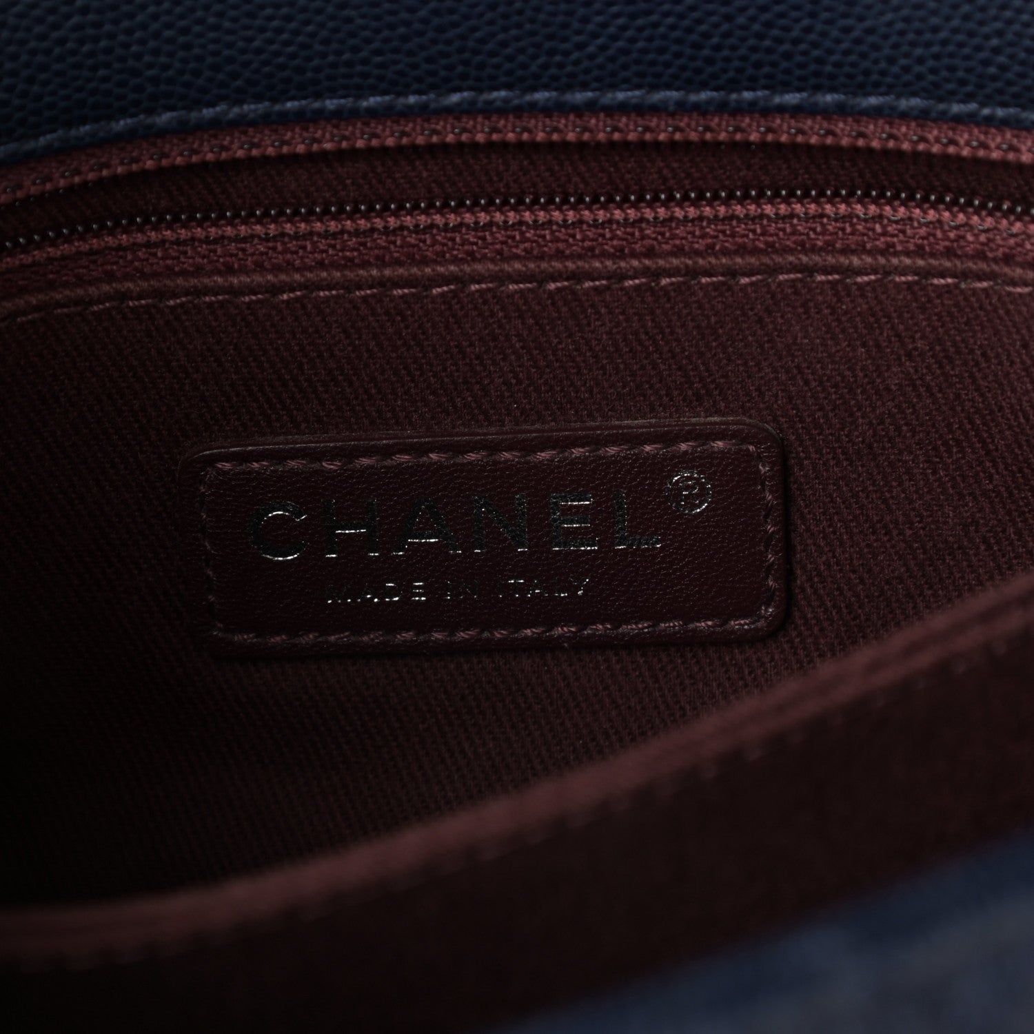 Chanel Caviar Quilted Mini Coco Handle Flap Navy Blue 6 of 9