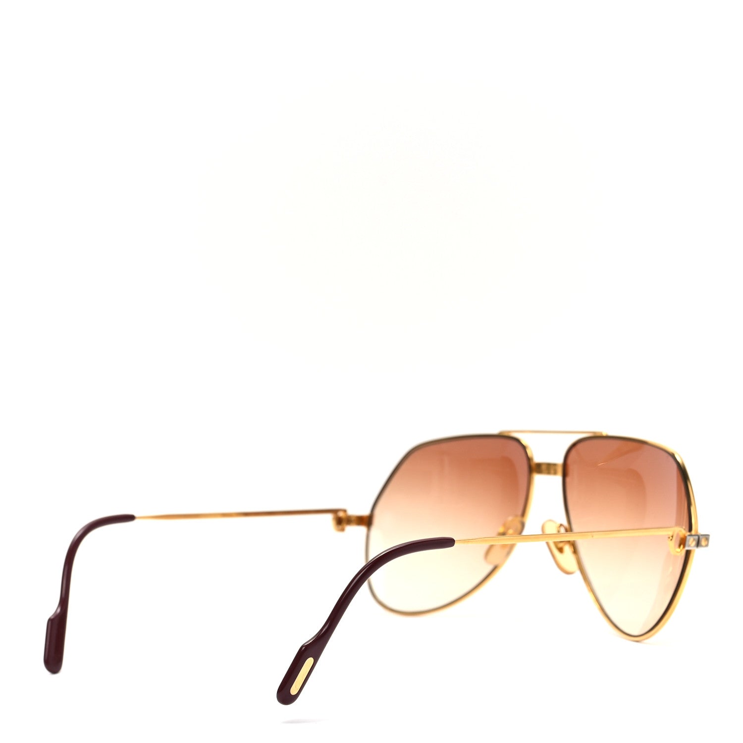 Cartier Metal Gold Plated Aviator Sunglasses Gold 4 of 6