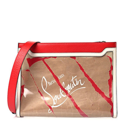 Christian Louboutin PVC Skypouch Crossbody Clutch Kraft Latte 1 of 11