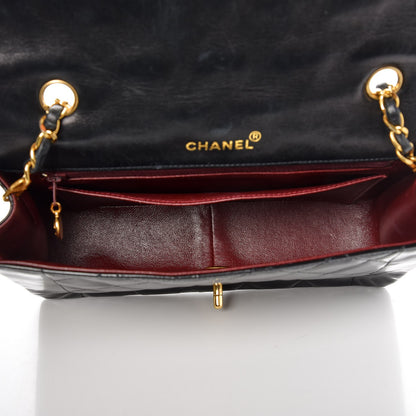Chanel Patent Quilted Medium Single Flap Bag Black 5 of 13