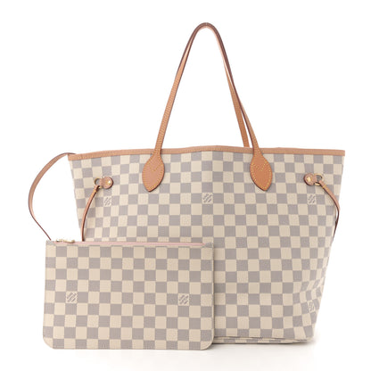 Louis Vuitton Damier Azur Neo Neverfull MM Rose Ballerine 3 of 13