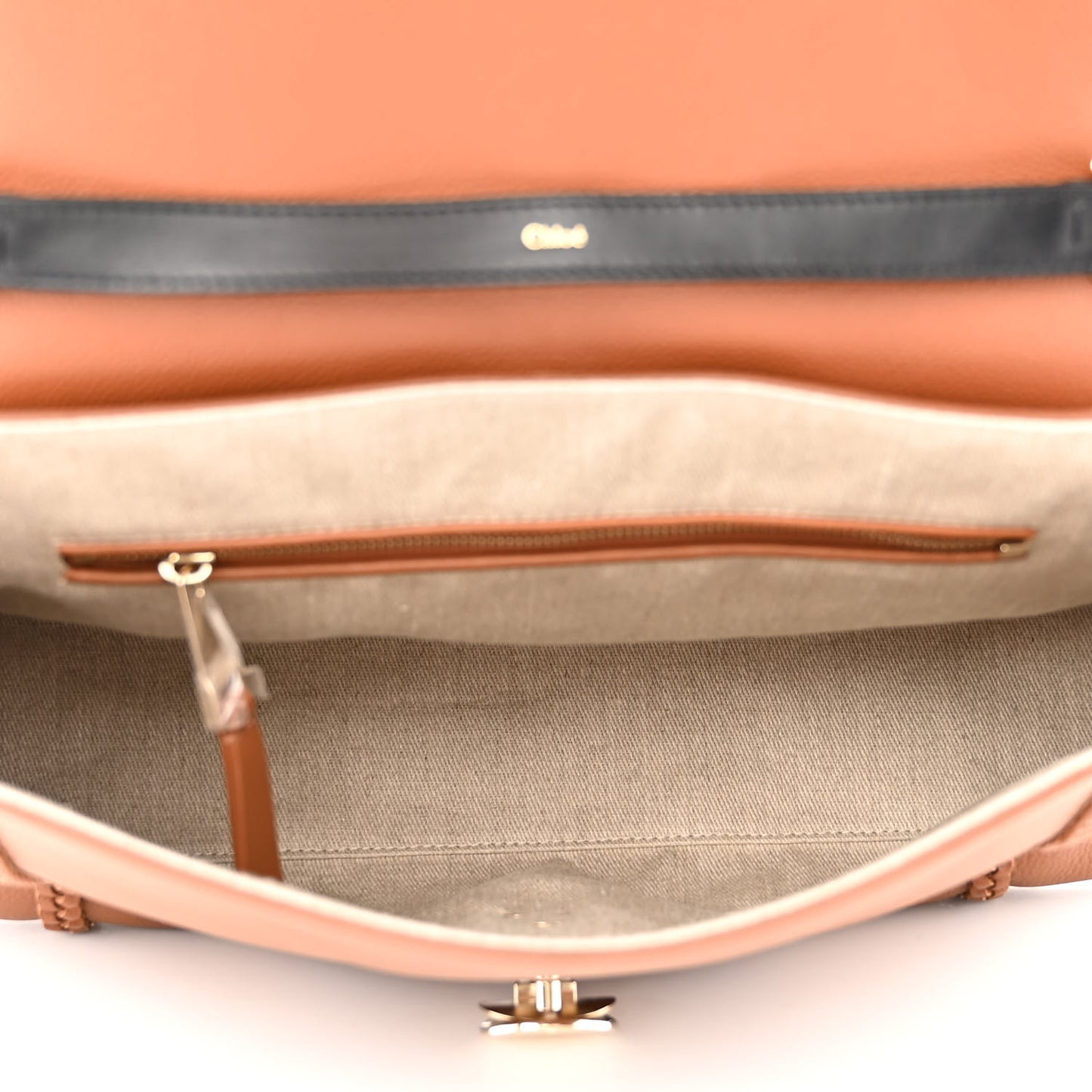 Grained Calfskin Medium Penelope Shoulder Bag Caramel