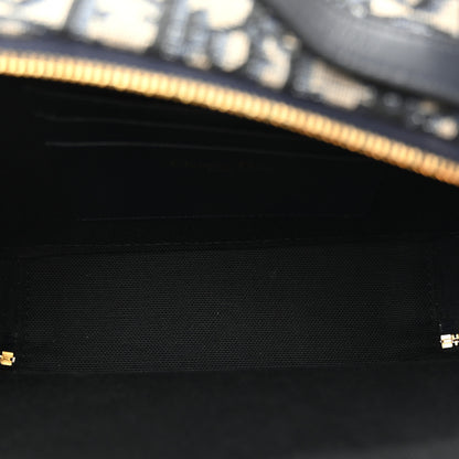 Christian Dior Oblique 30 Montaigne Top Handle Box Bag Blue 5 of 9
