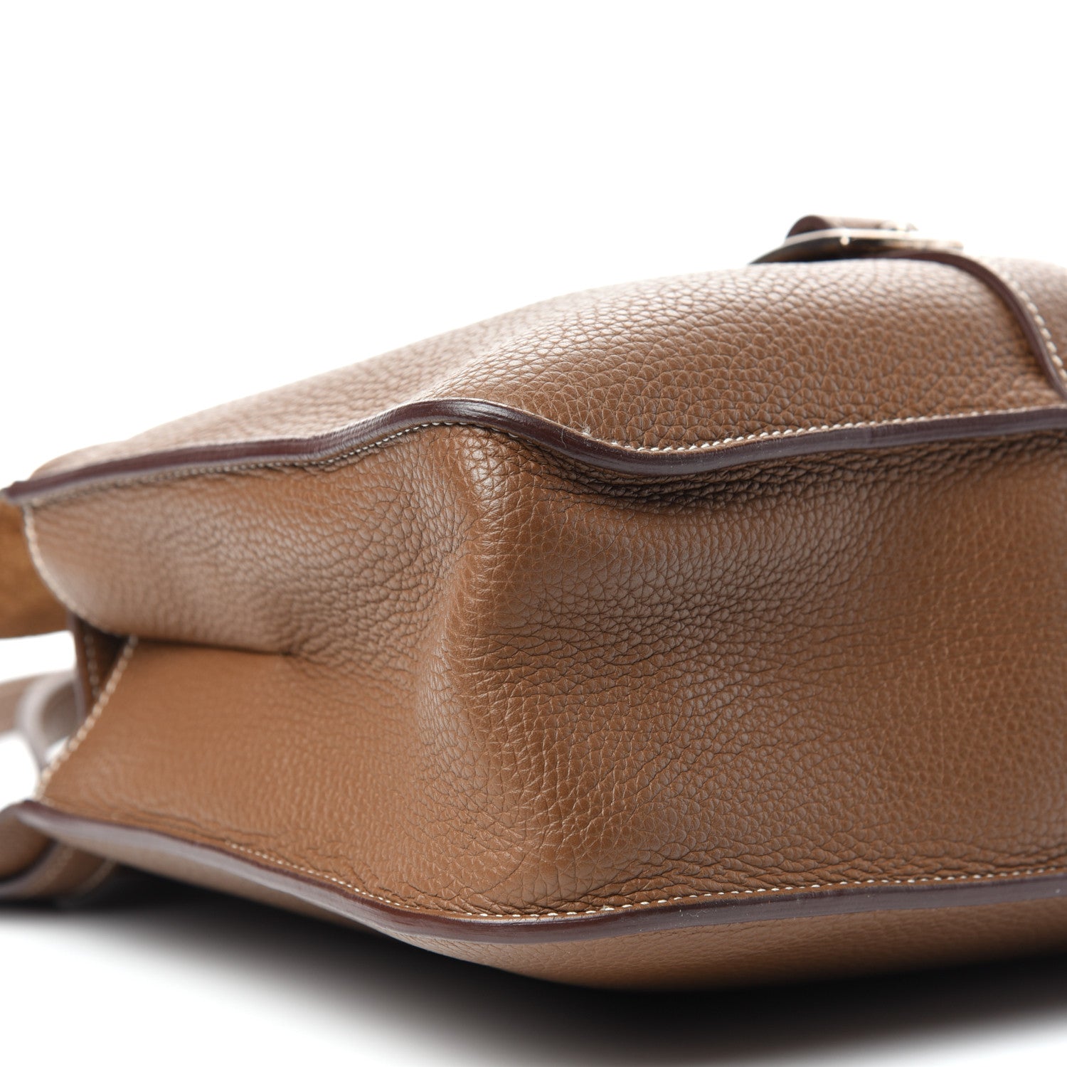 Hermes Taurillon Clemence Halzan 31 Gold 7 of 9