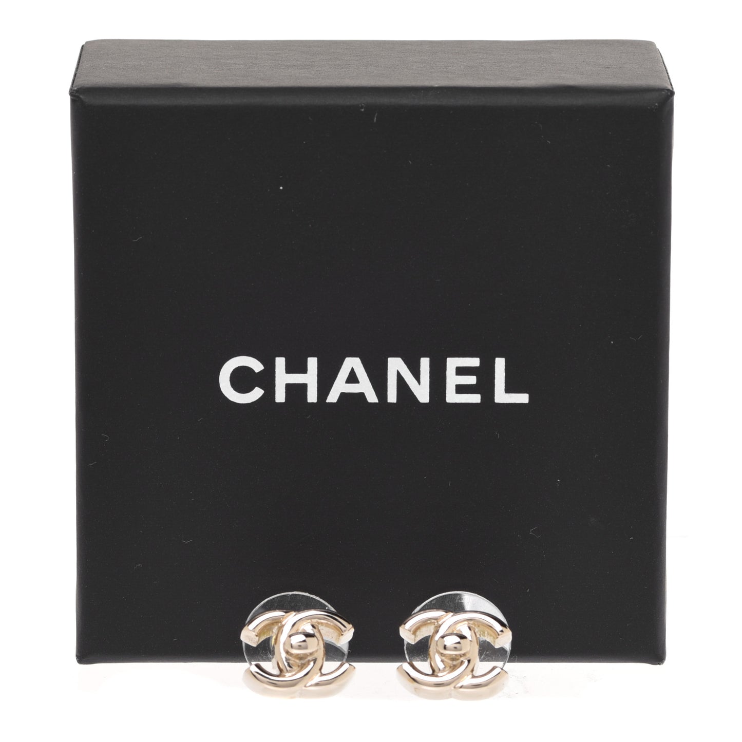 Metal CC Turnlock Earrings Gold