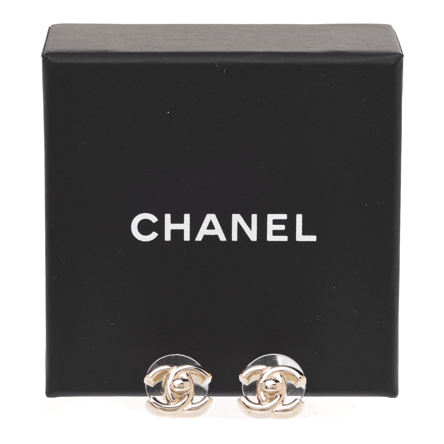 Chanel Metal CC Turnlock Earrings Gold 5 of 5
