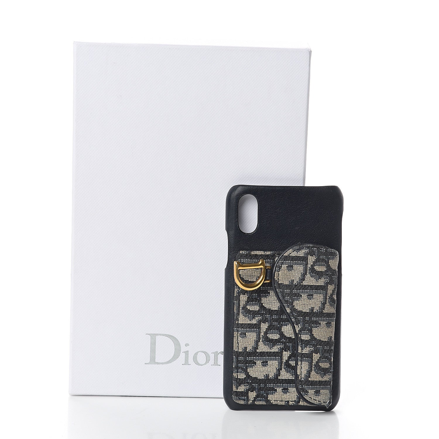 Christian Dior Oblique Calfskin Saddle iPhone X Case Blue 5 of 5