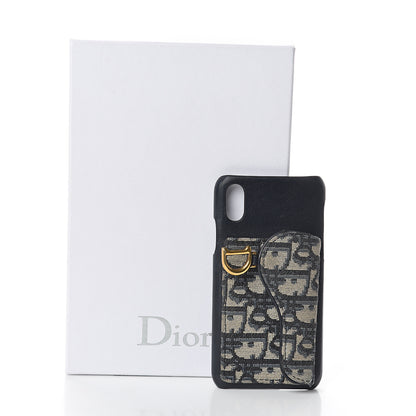 Christian Dior Oblique Calfskin Saddle iPhone X Case Blue 5 of 5