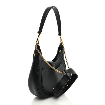 Bulgari Urban Grain Smooth Calfskin Serpenti Ellipse Shoulder Bag Black 3 of 8
