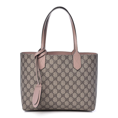 Gucci Textured Calfskin Monogram Small Reversible GG Tote Dark Cipria 1 of 15