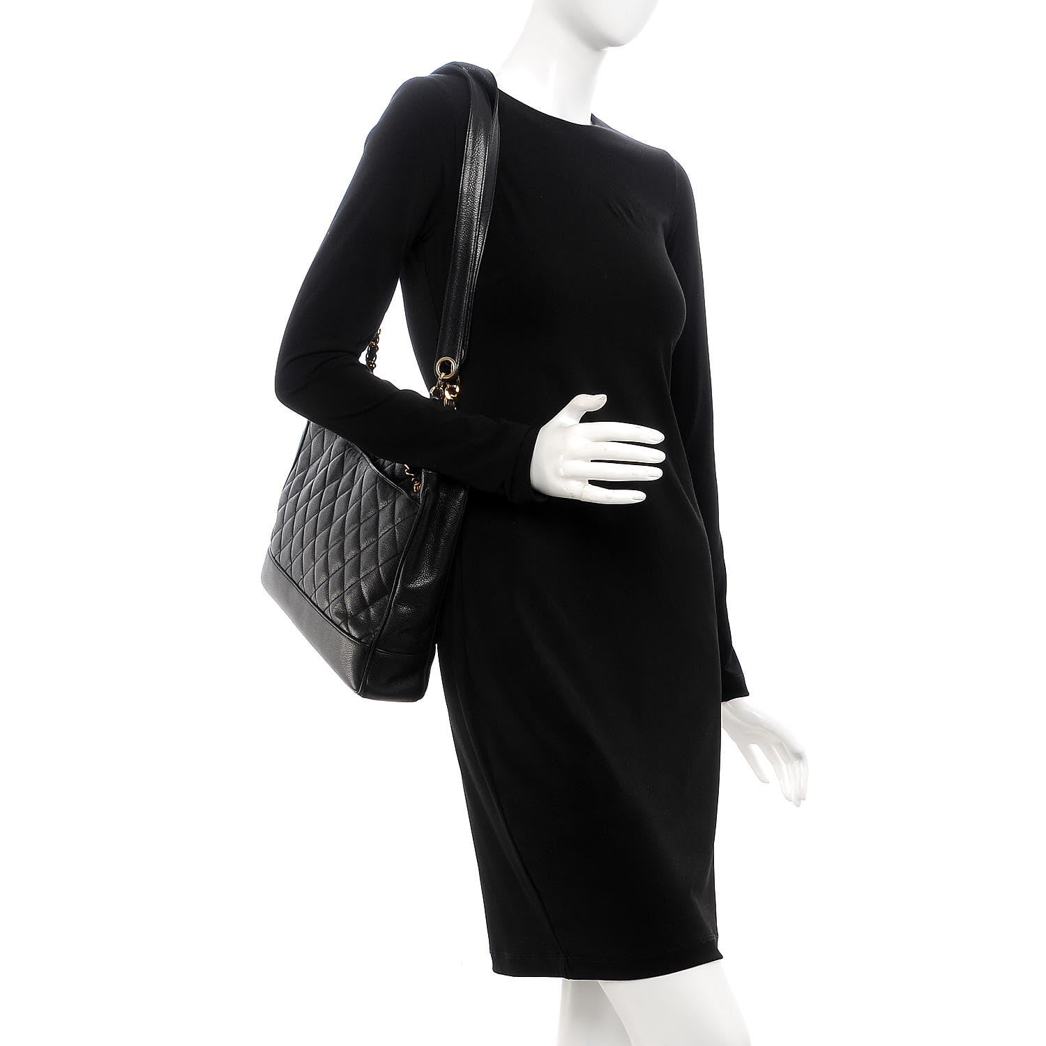 Chanel Caviar Quilted Shopping Tote Black 2 of 9