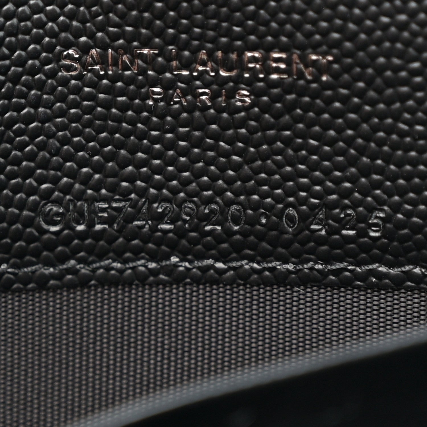 Saint Laurent Grain De Poudre Matelasse Chevron Monogram Monochrome Envelope Chain Wallet Black 7 of 11