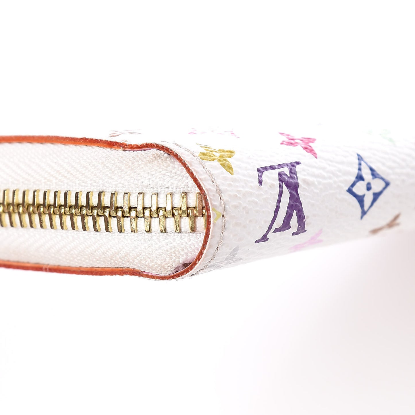 Monogram Multicolor Zippy Wallet White Litchi