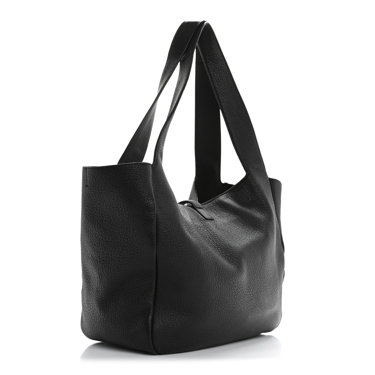 Grained Deerskin Bea Tote Black