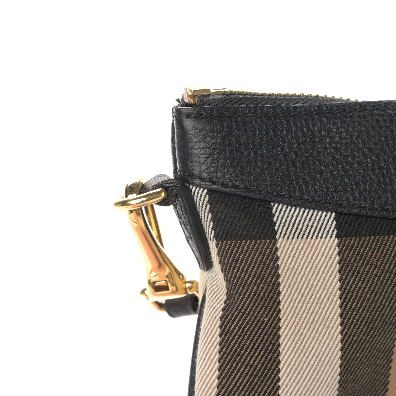 Burberry House Check Derby Peyton Crossbody Clutch Bag Black 16 of 17