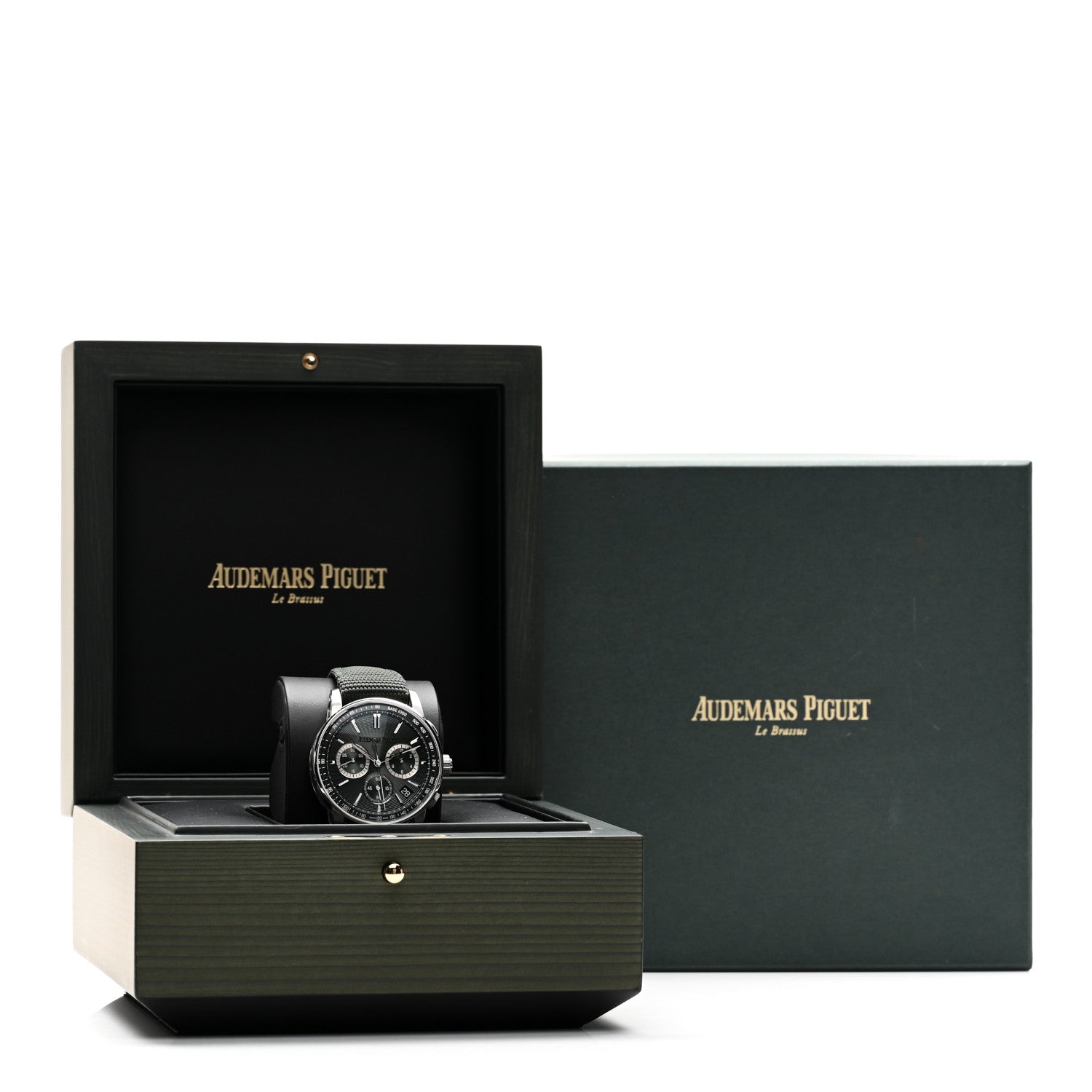 Audemars Piguet Stainless Steel Fabric 41mm Code 11.59 Automatic Watch Green 26393ST.OO.A056KB.01 5 of 5