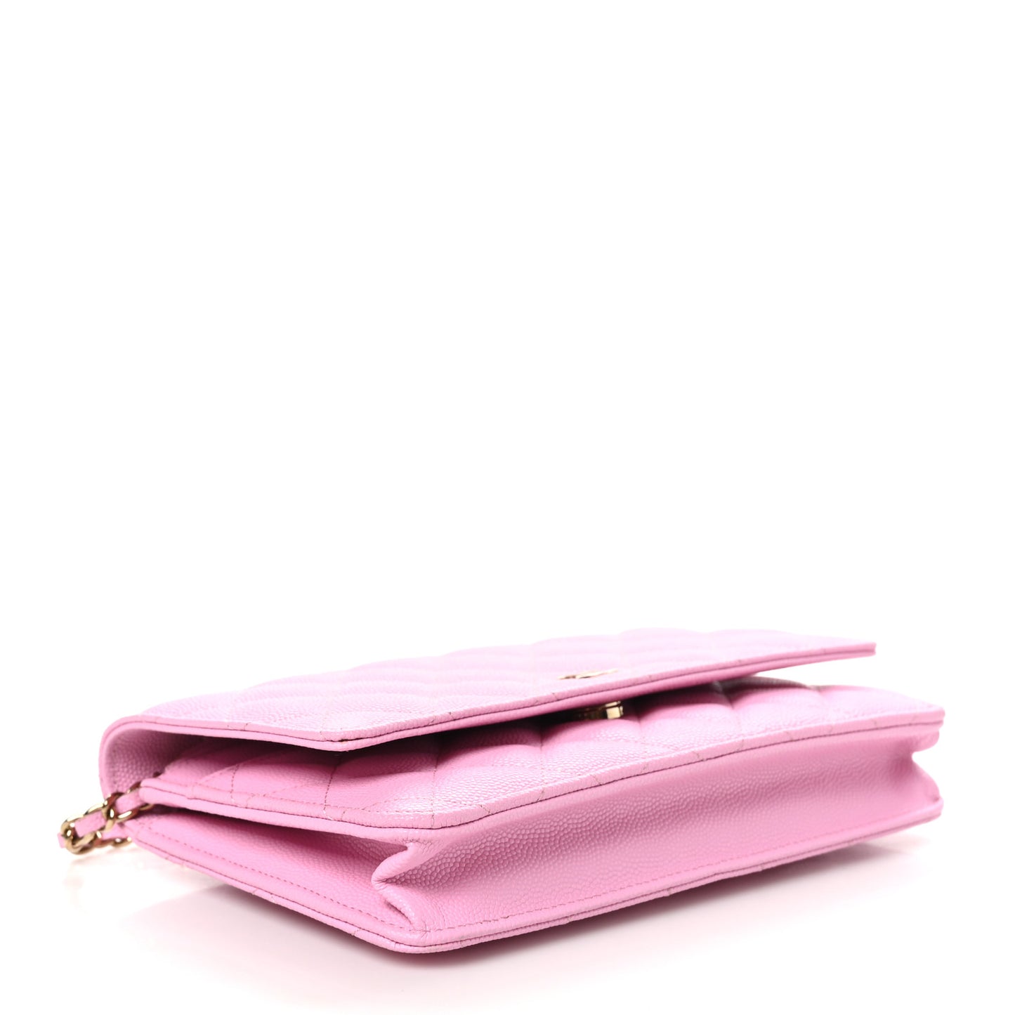 Caviar Quilted Wallet On Chain WOC Pink