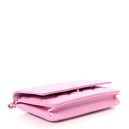 Chanel Caviar Quilted Wallet On Chain WOC Pink 4 of 13