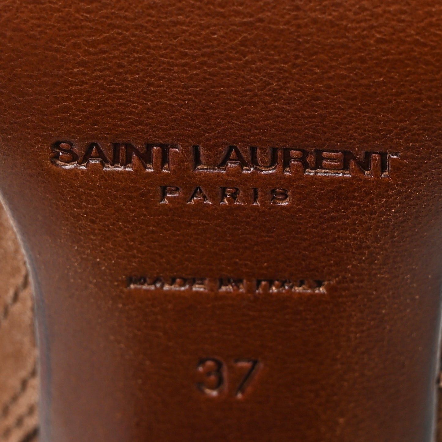 Suede Calfskin Shearling Tomcat Over The Knee Boots 37 Cognac