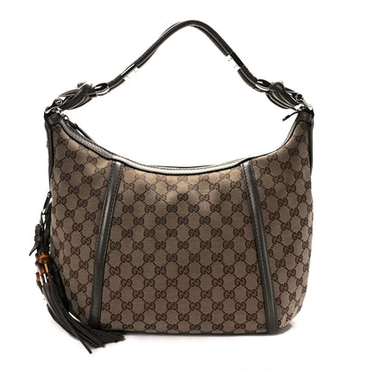 Gucci Monogram Medium Techno Horsebit Hobo Brown 1 of 12