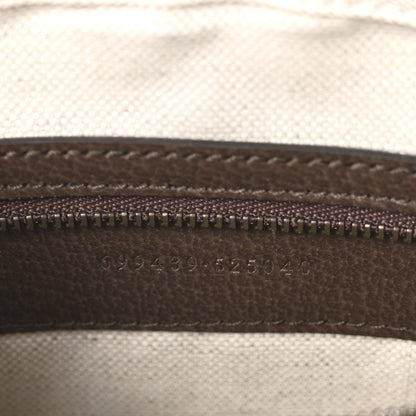 Gucci GG Supreme Monogram Textured Dollar Calfskin Web Ophidia Wristlet Shoulder Bag Beige Ebony New Acero 7 of 10