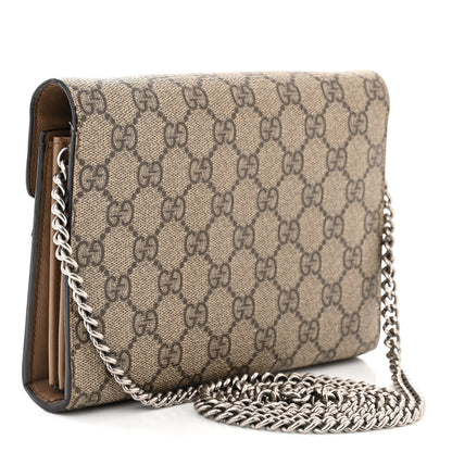 Gucci GG Supreme Monogram Mini Dionysus Chain Wallet Beige Taupe 3 of 12