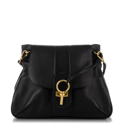 Chloe Grained Lambskin Calfskin Medium Lexa Shoulder Bag Black 1 of 8