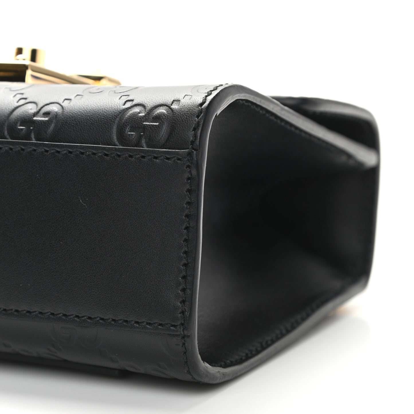 Guccissima Small Padlock Shoulder Bag Black
