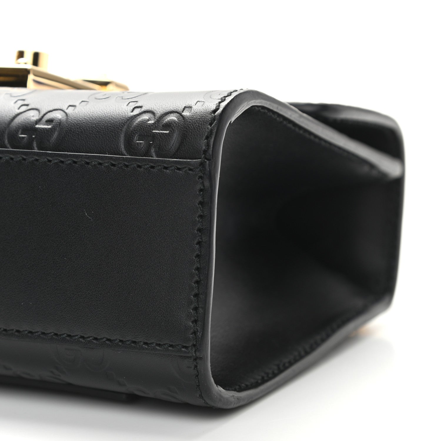 Gucci Guccissima Small Padlock Shoulder Bag Black 11 of 12