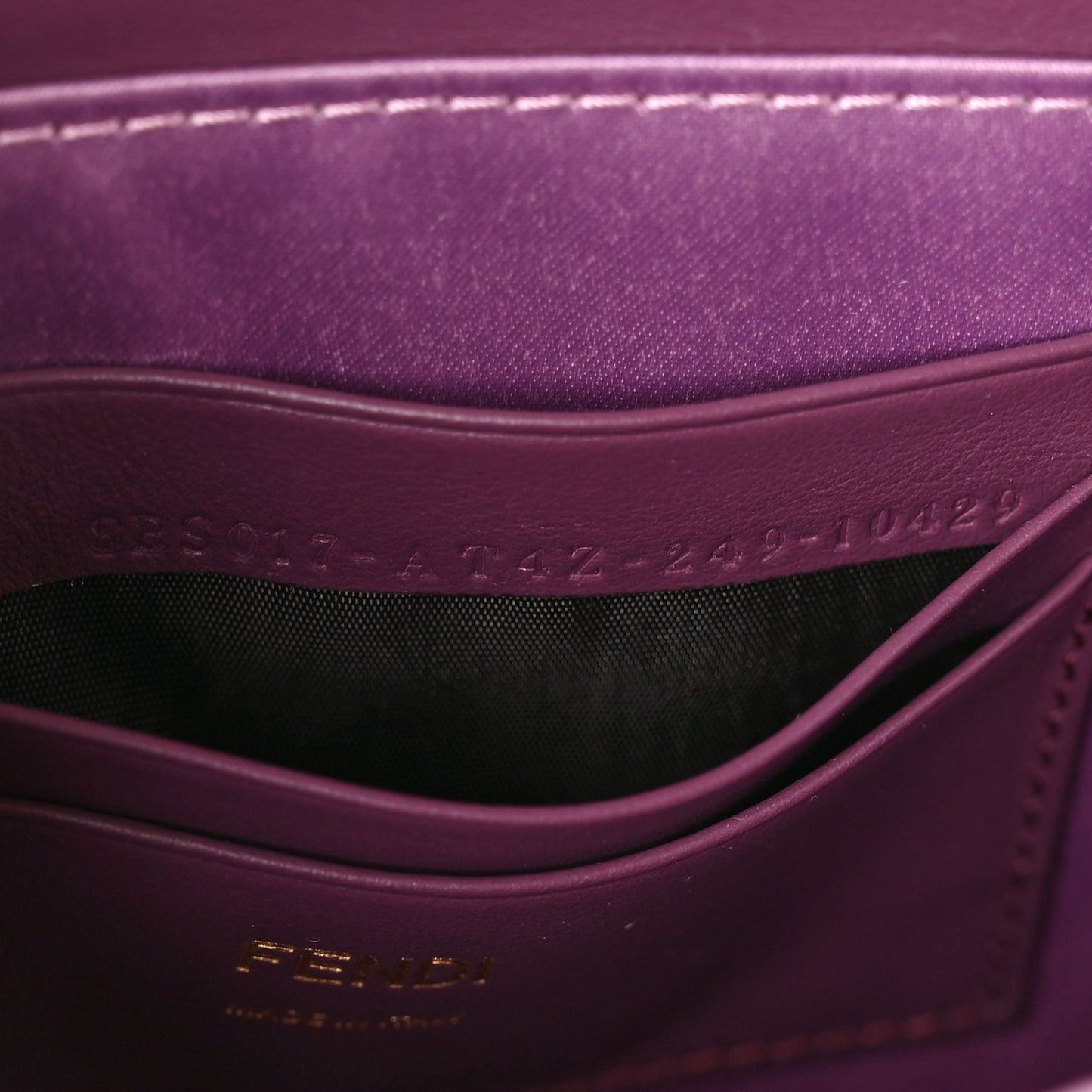 Ricamo Sequin Paillettes Vitello Grace FF Mini Baguette Rosa