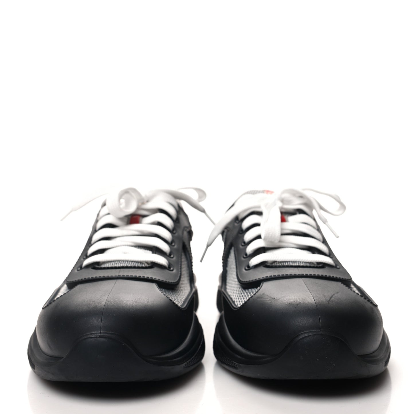 Soft Rubber Mesh Mens America's Cup Sneakers 43 Black Argento